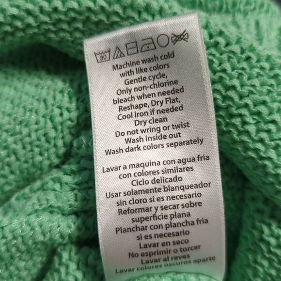 RACHEL Zoe Seafoam Green Knit Sweater Woman's Size Large Long Sleeve Loose Knit - Picture 10 of 11